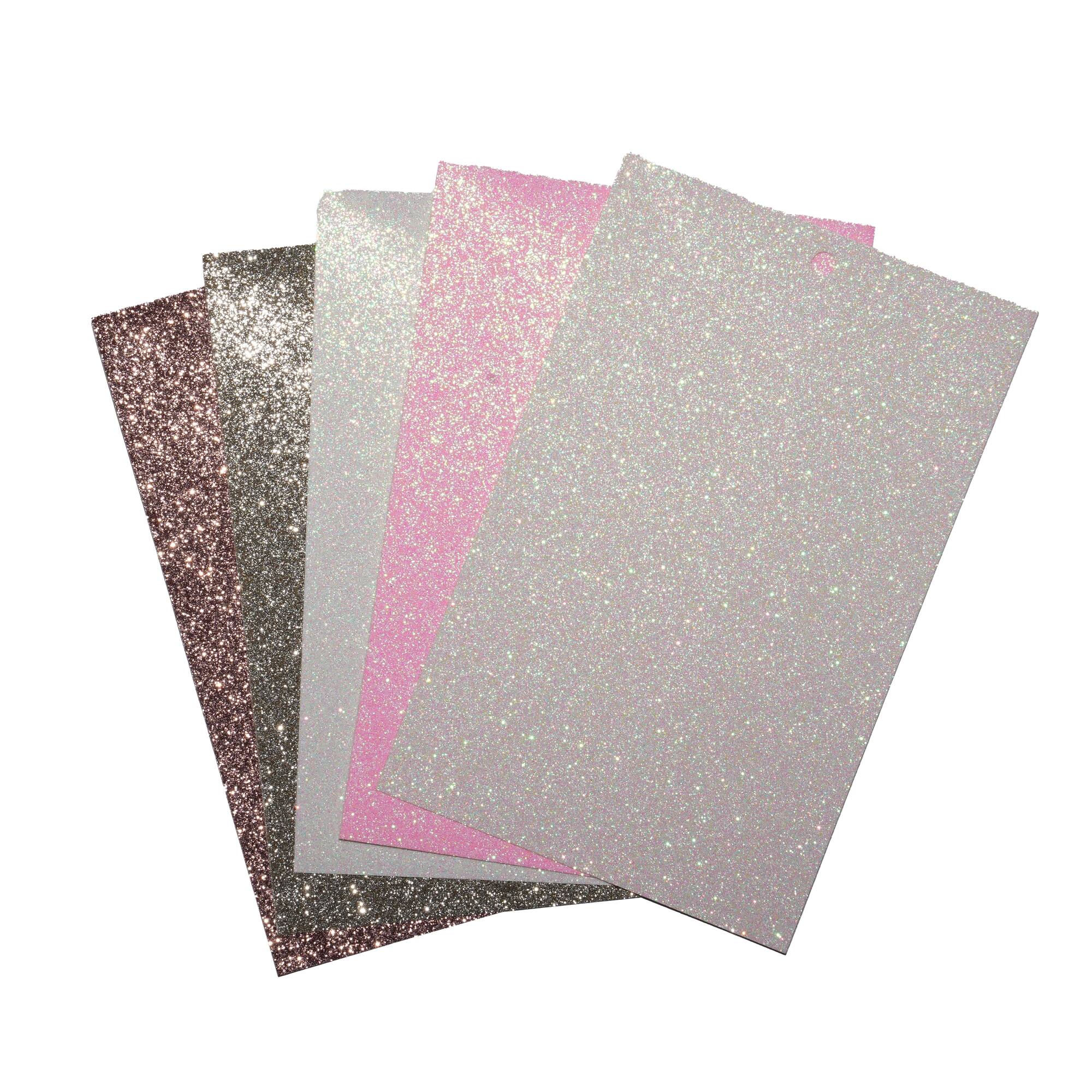6 Pack: 4.5" x 7" Champagne Glitter Cardstock Paper Pad by Recollections™